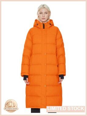 Women's Maxi Down Puffer Coat 700 Fill Duck Down Winter Jacket